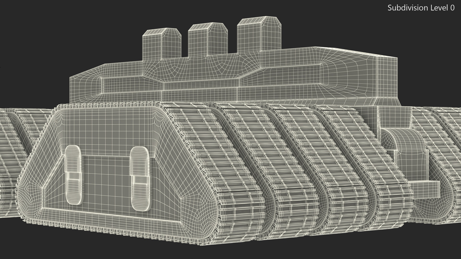3D Futuristic Crawler Chassis