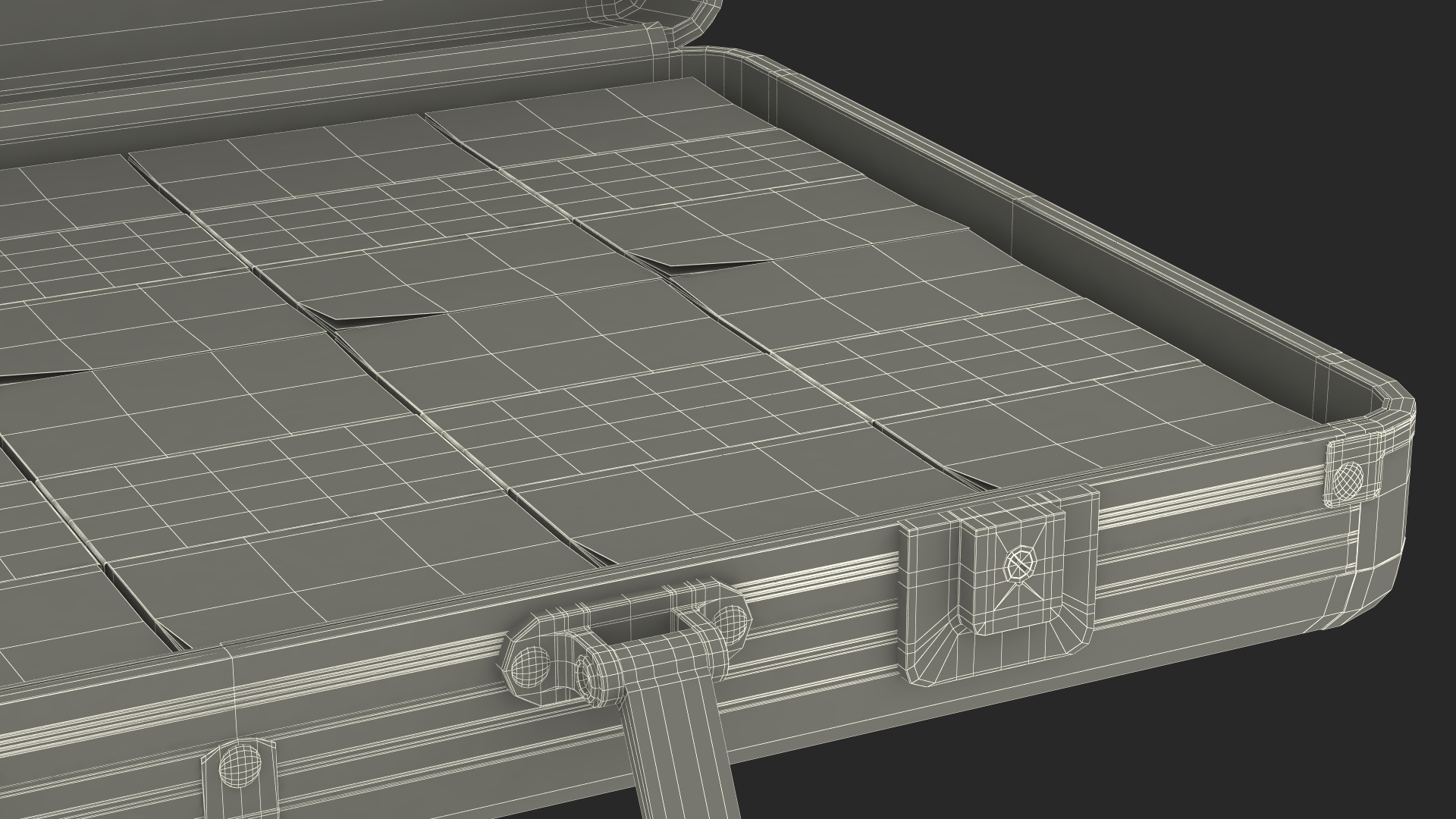 3D Suitcase Full of Pounds model