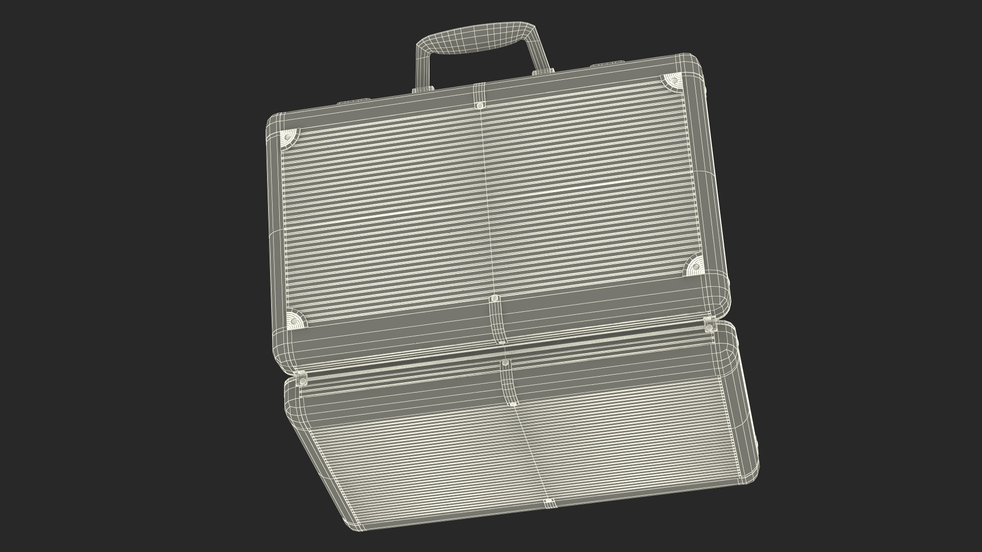 3D Suitcase Full of Pounds model