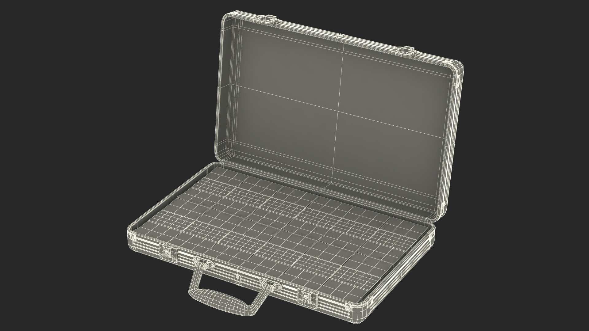 3D Suitcase Full of Pounds model