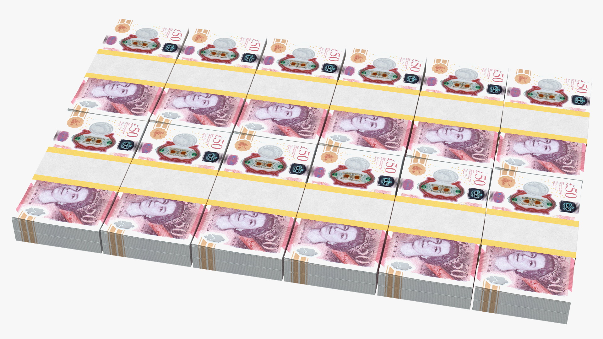 3D Suitcase Full of Pounds model
