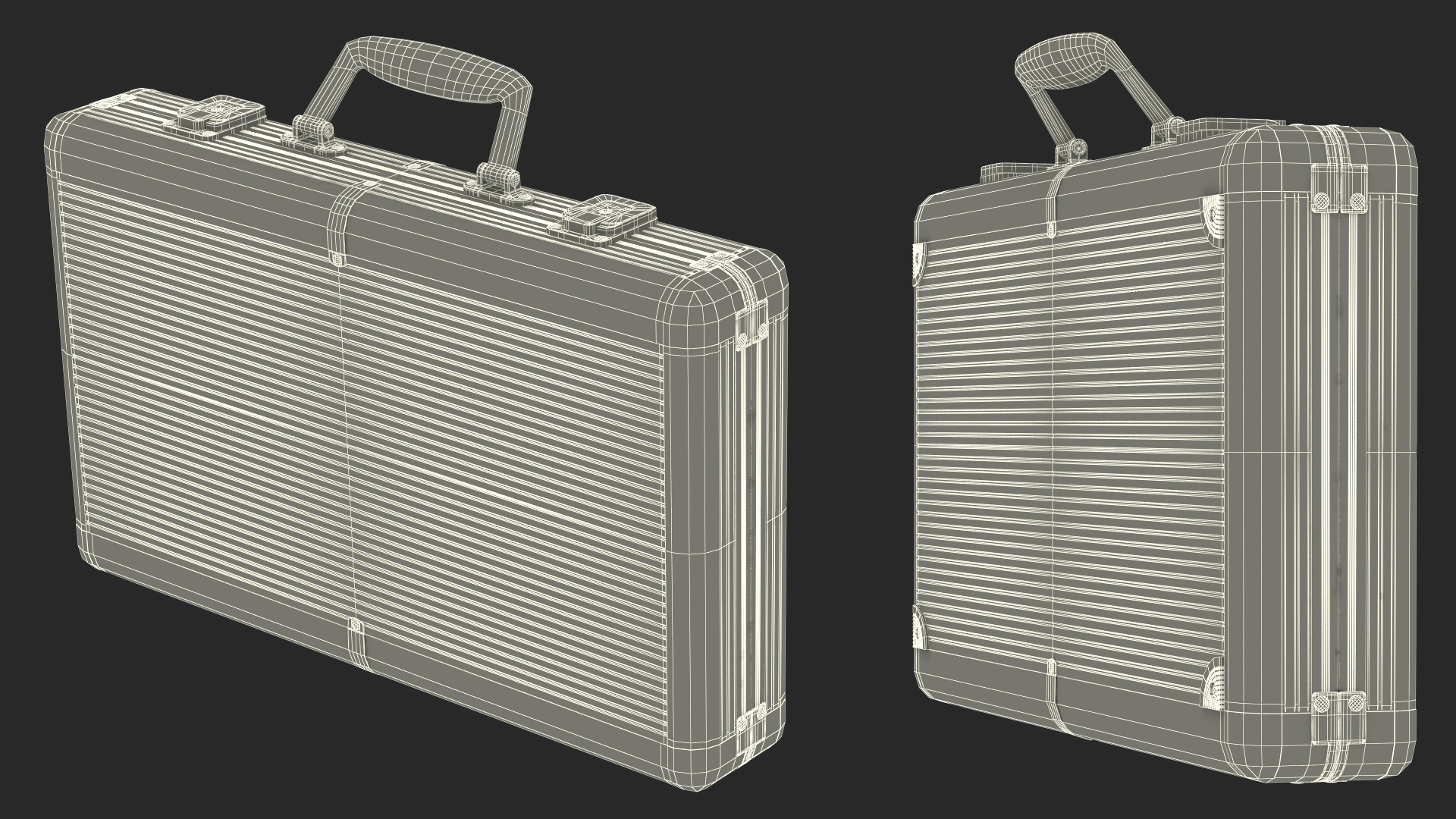 3D Suitcase Full of Pounds model