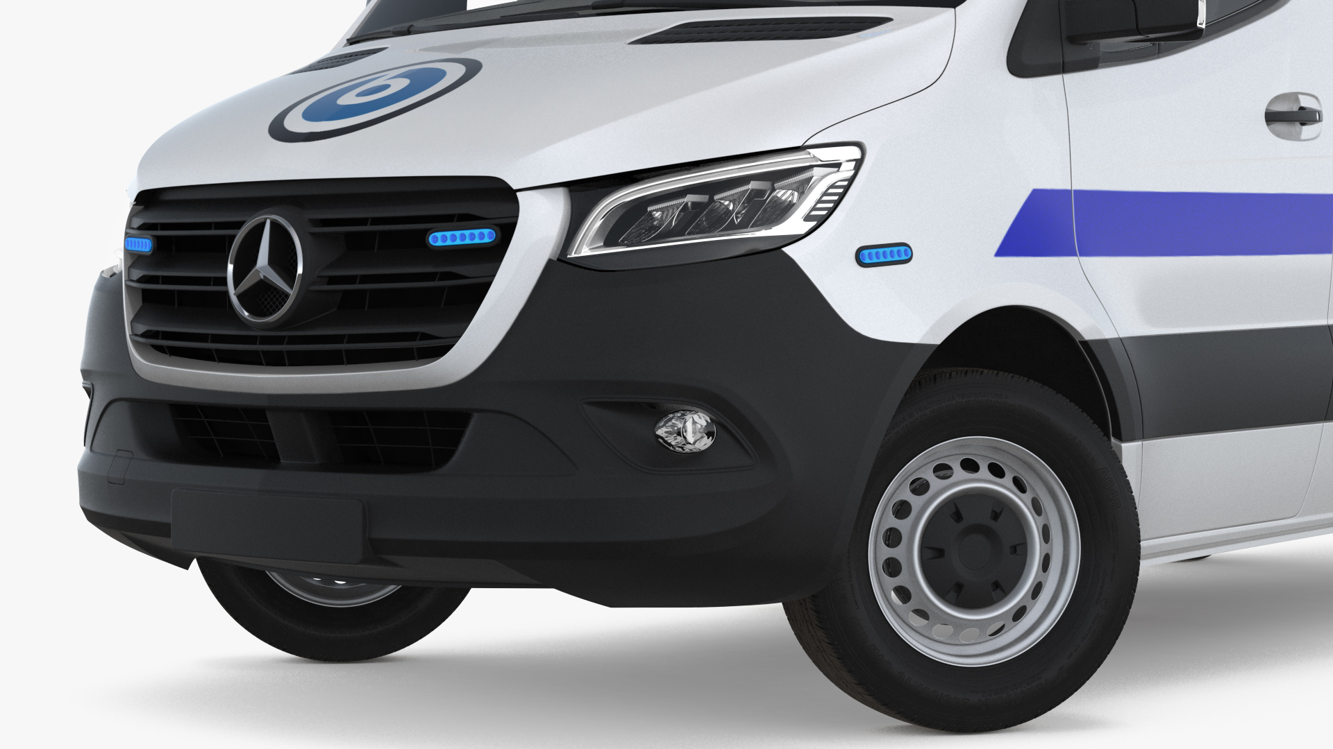Mercedes Benz Sprinter Ambulance Rigged 3D model