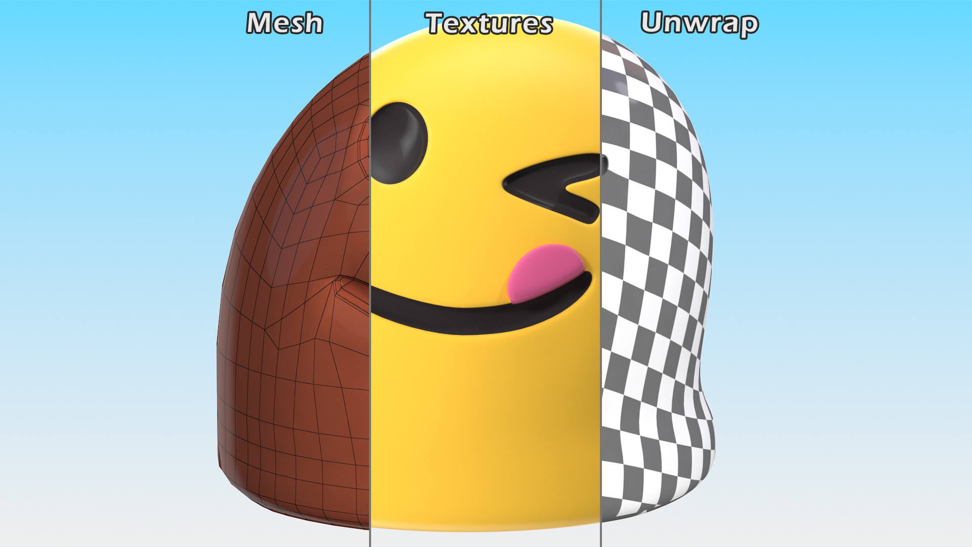 Crazy Face Android Emoji 3D model