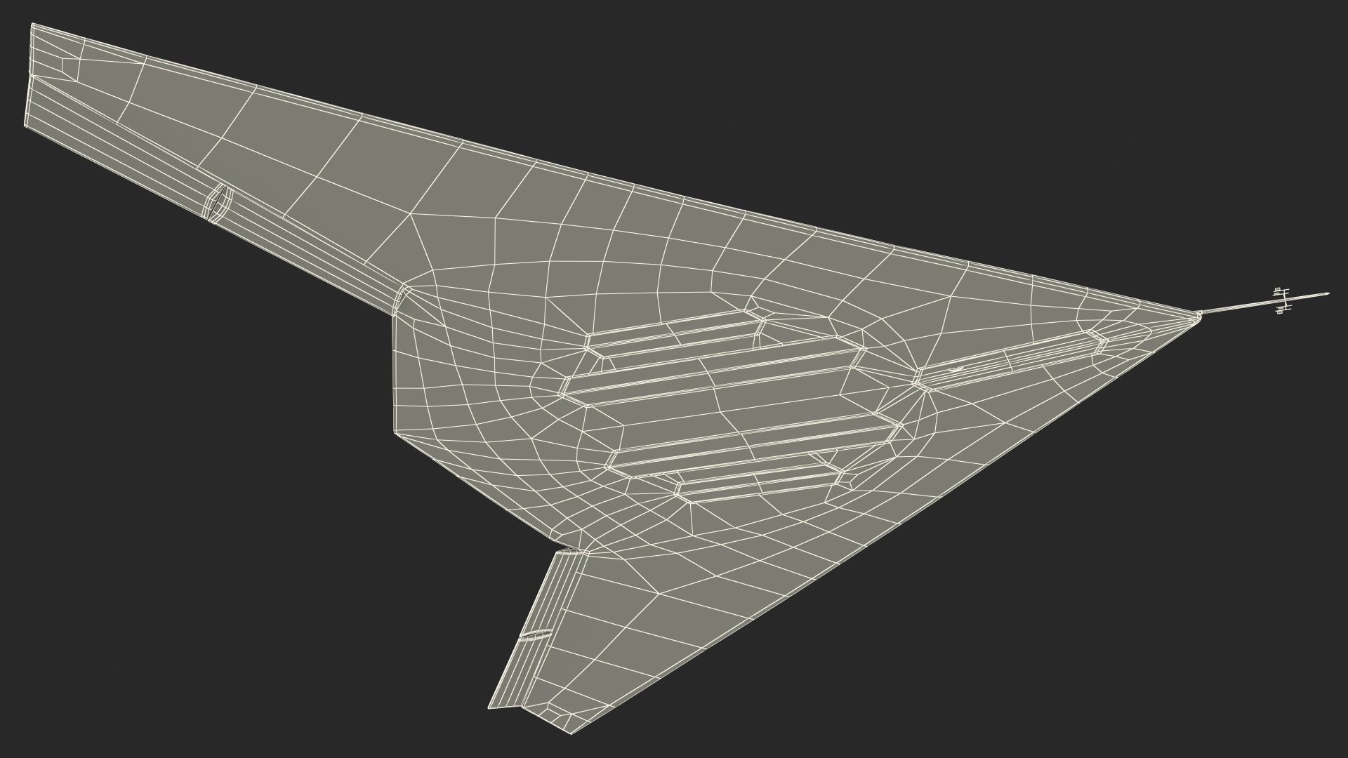 Stealth UCAV Rigged 3D model