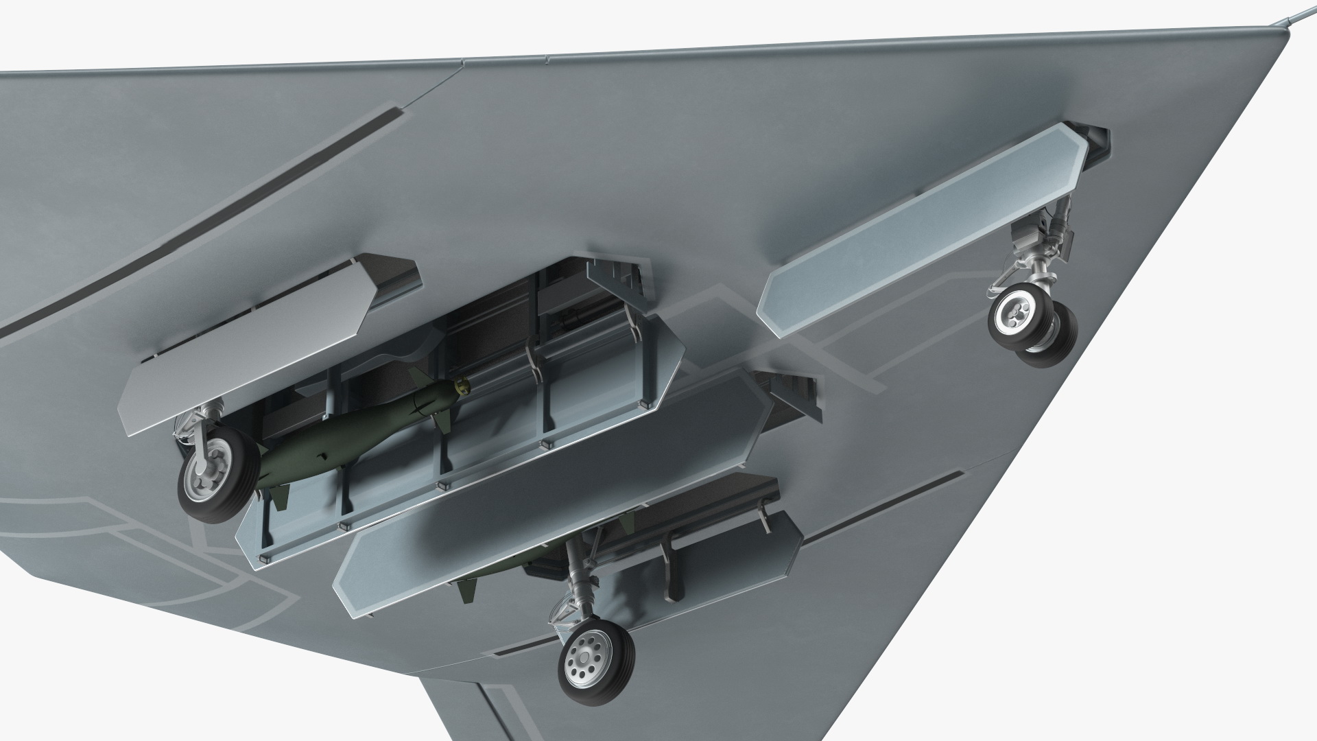 Stealth UCAV Rigged 3D model