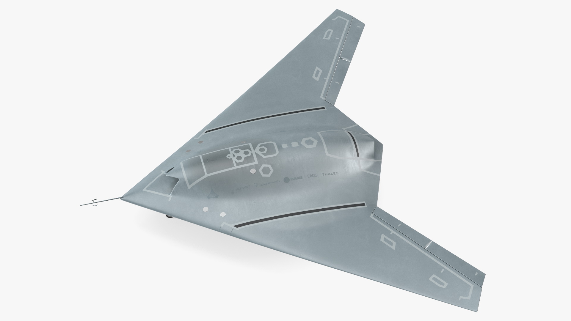 Stealth UCAV Rigged 3D model