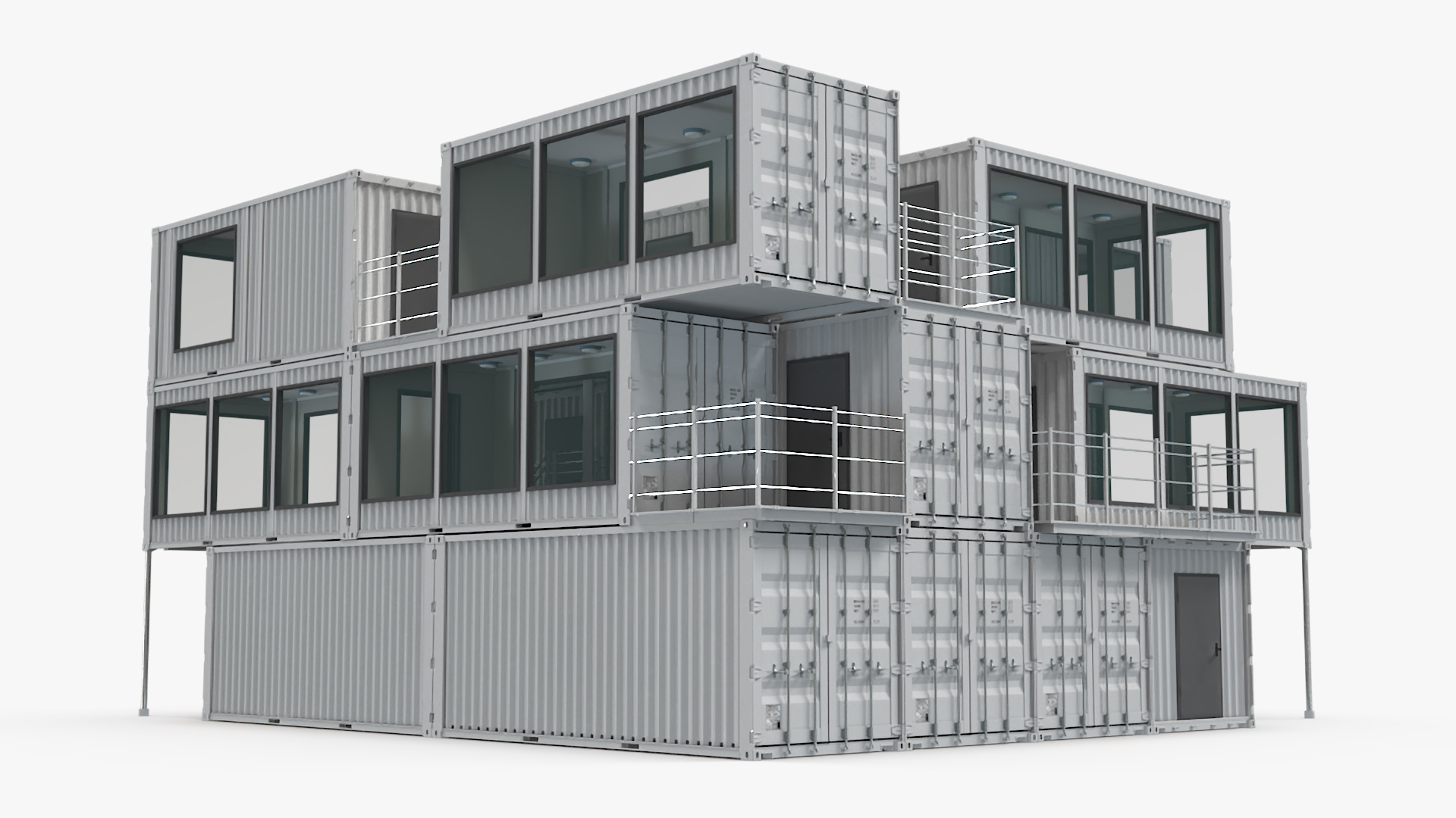3D model Designer Container Office Building White