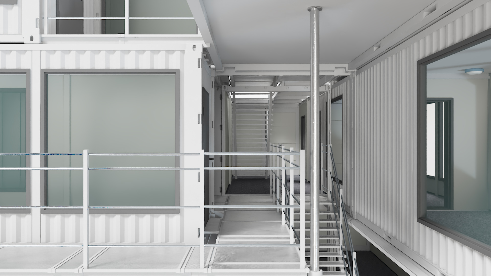 3D model Designer Container Office Building White