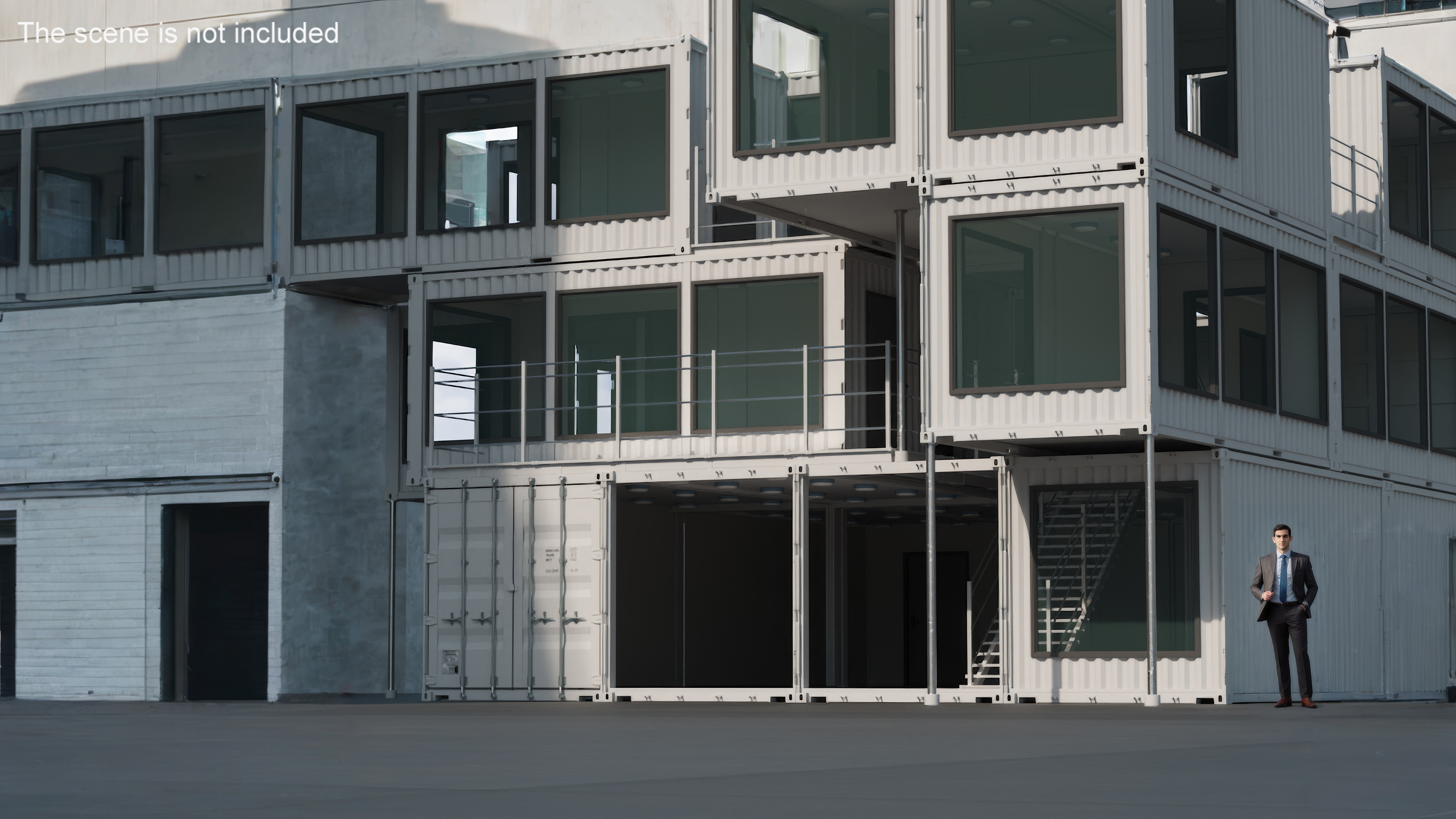 3D model Designer Container Office Building White