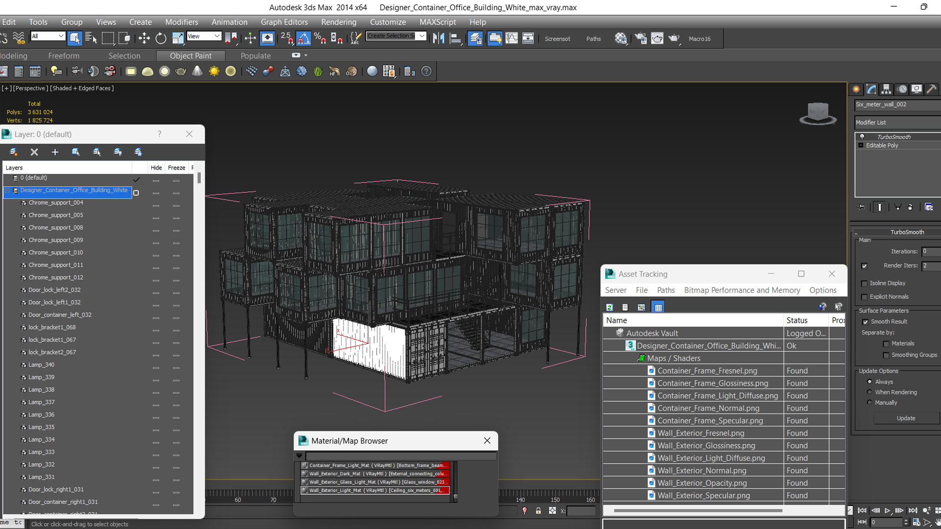 3D model Designer Container Office Building White