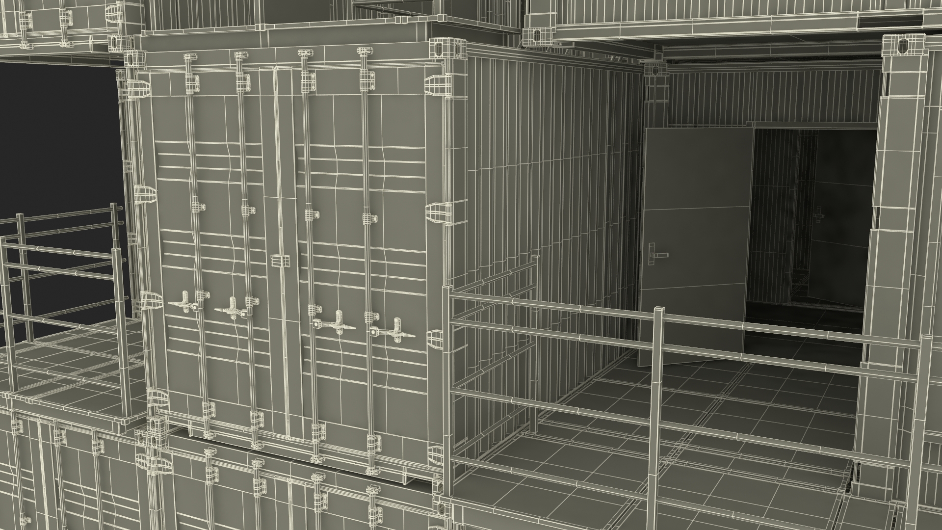 3D model Designer Container Office Building White