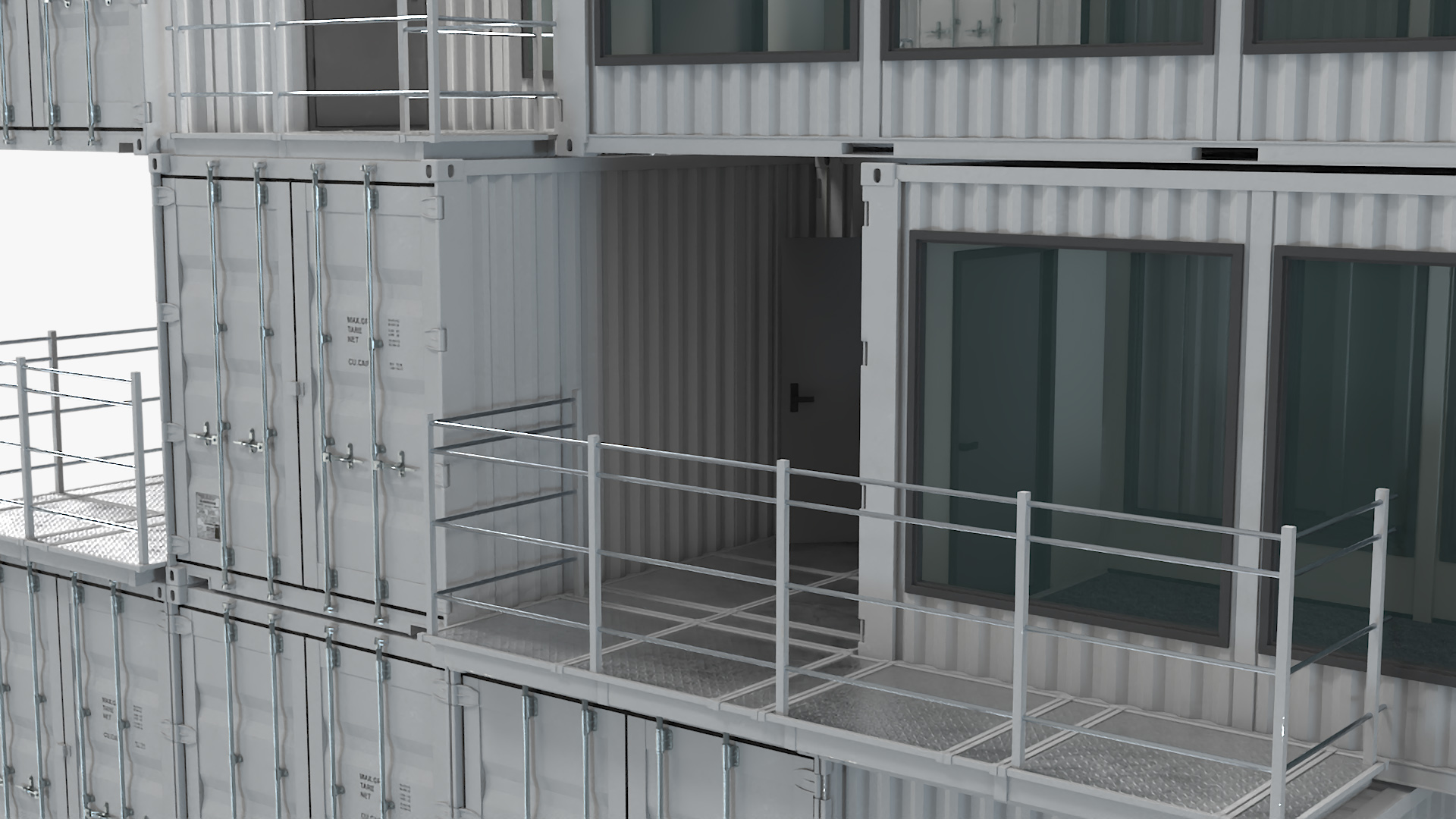 3D model Designer Container Office Building White