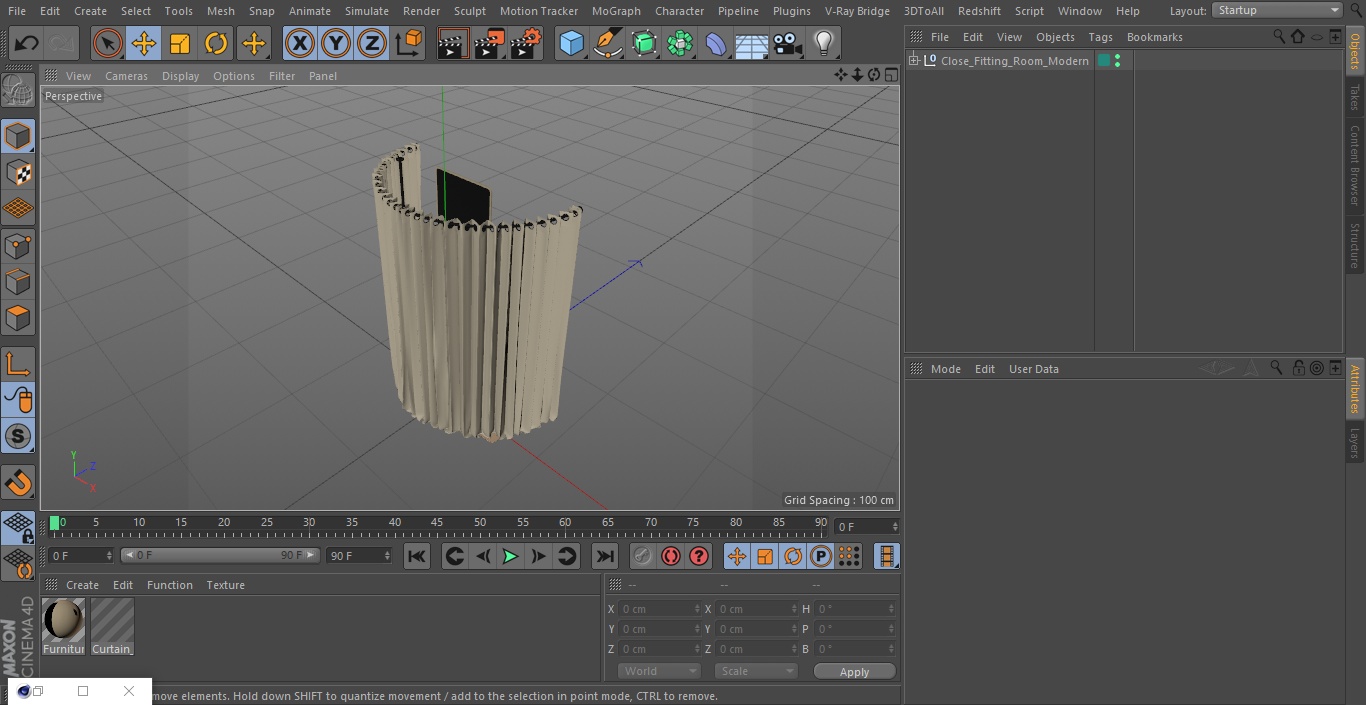 3D model Close Fitting Room Modern