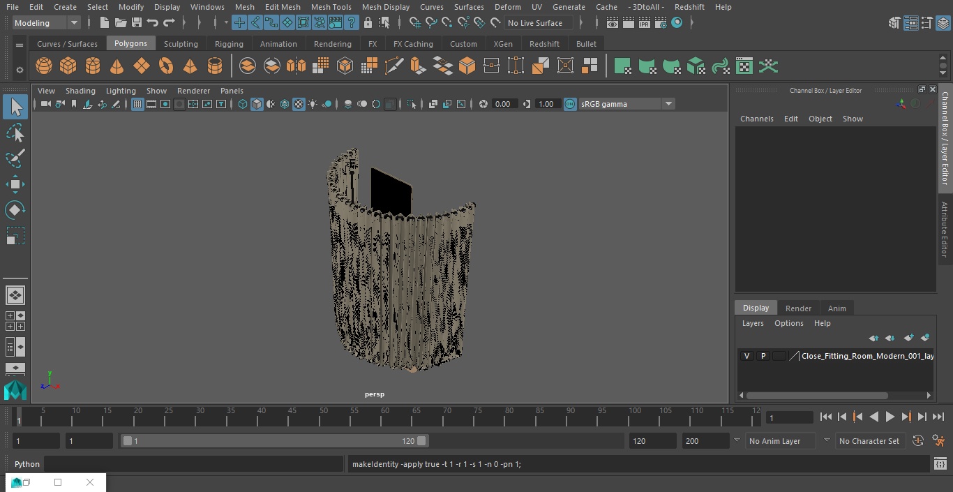 3D model Close Fitting Room Modern