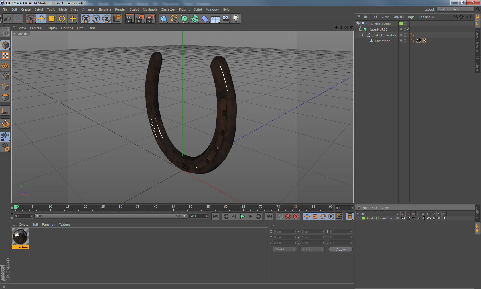 3D model Rusty Horseshoe