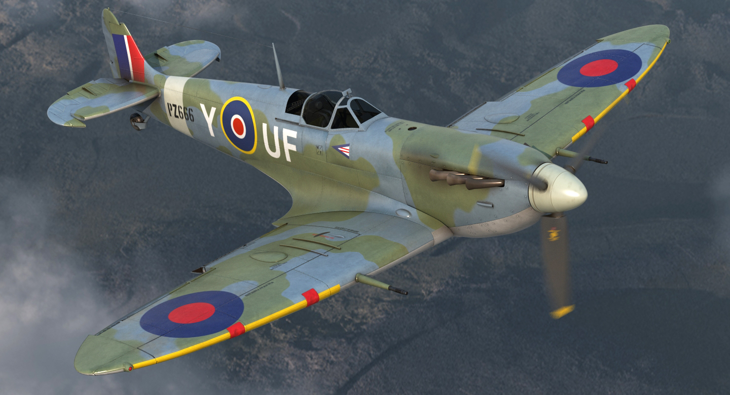 3D model British WWII Fighter Aircraft Supermarine Spitfire