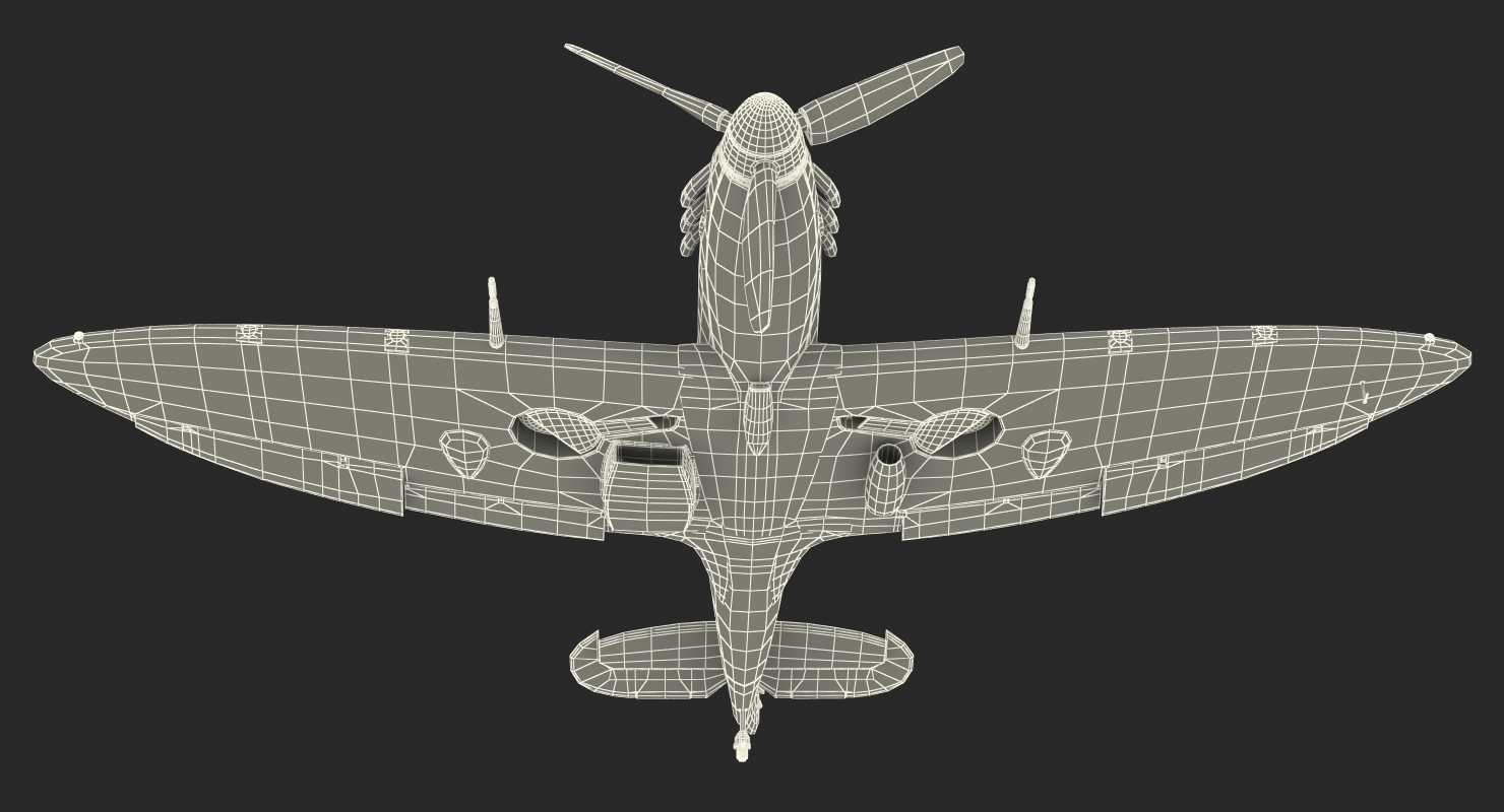 3D model British WWII Fighter Aircraft Supermarine Spitfire