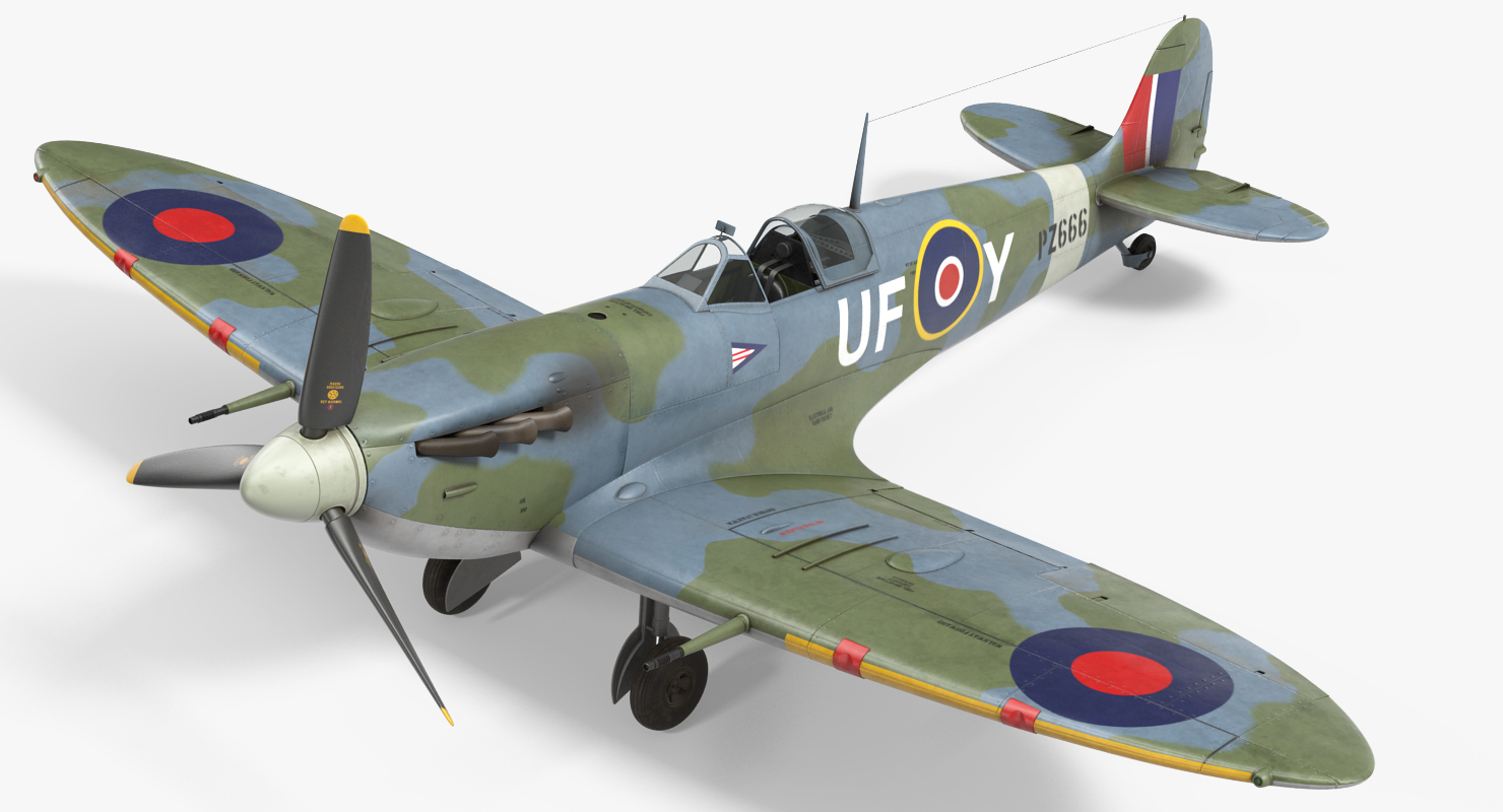 3D model British WWII Fighter Aircraft Supermarine Spitfire