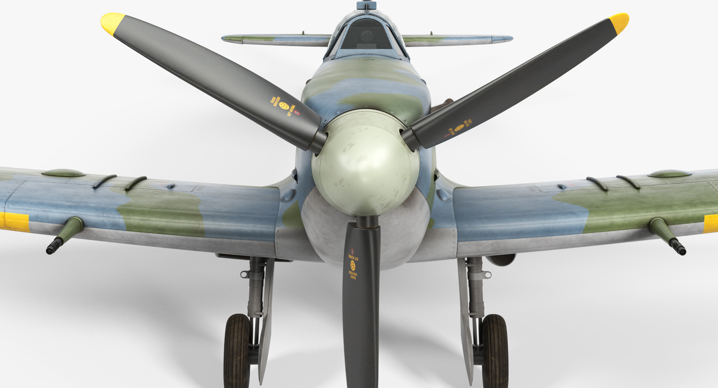 3D model British WWII Fighter Aircraft Supermarine Spitfire