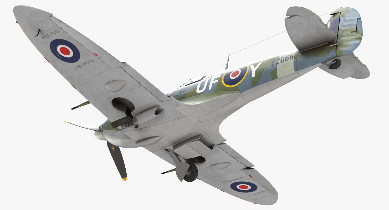3D model British WWII Fighter Aircraft Supermarine Spitfire