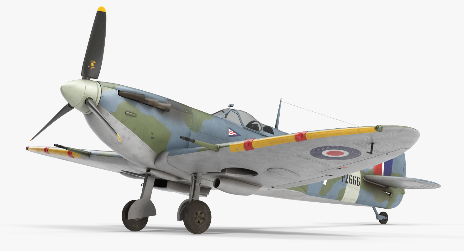 3D model British WWII Fighter Aircraft Supermarine Spitfire