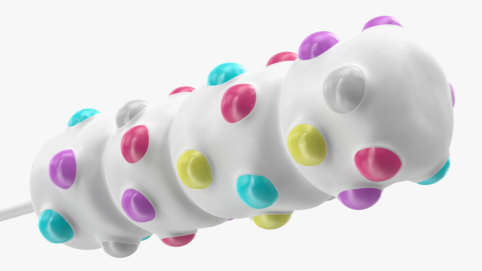 3D Marshmallow Pop with Sprinkles White