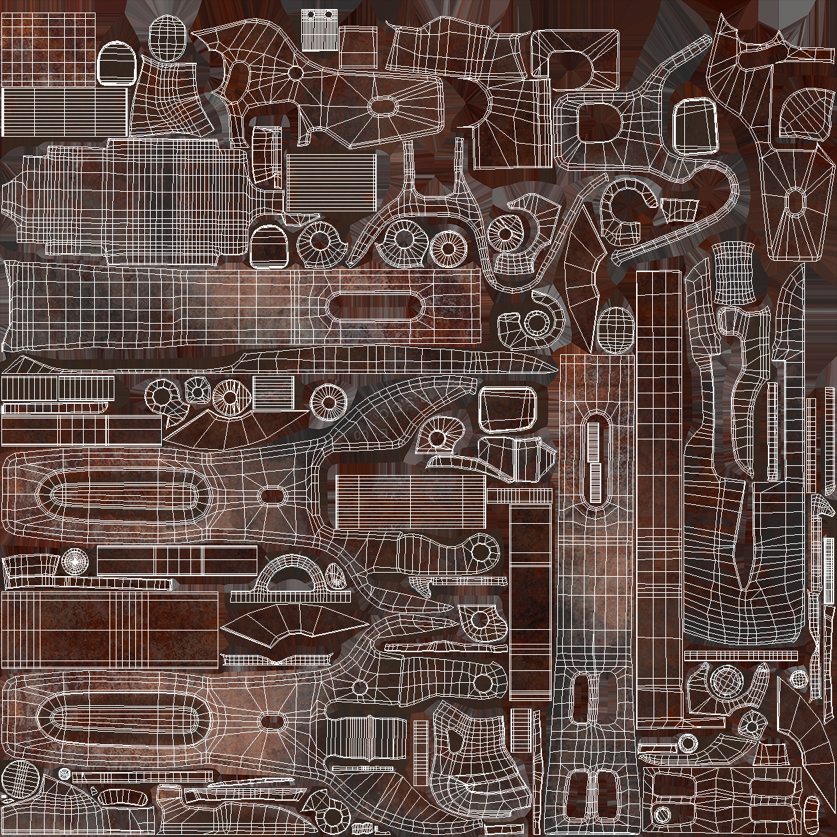 3D Railroad Coupler AAR Type E Rusty model