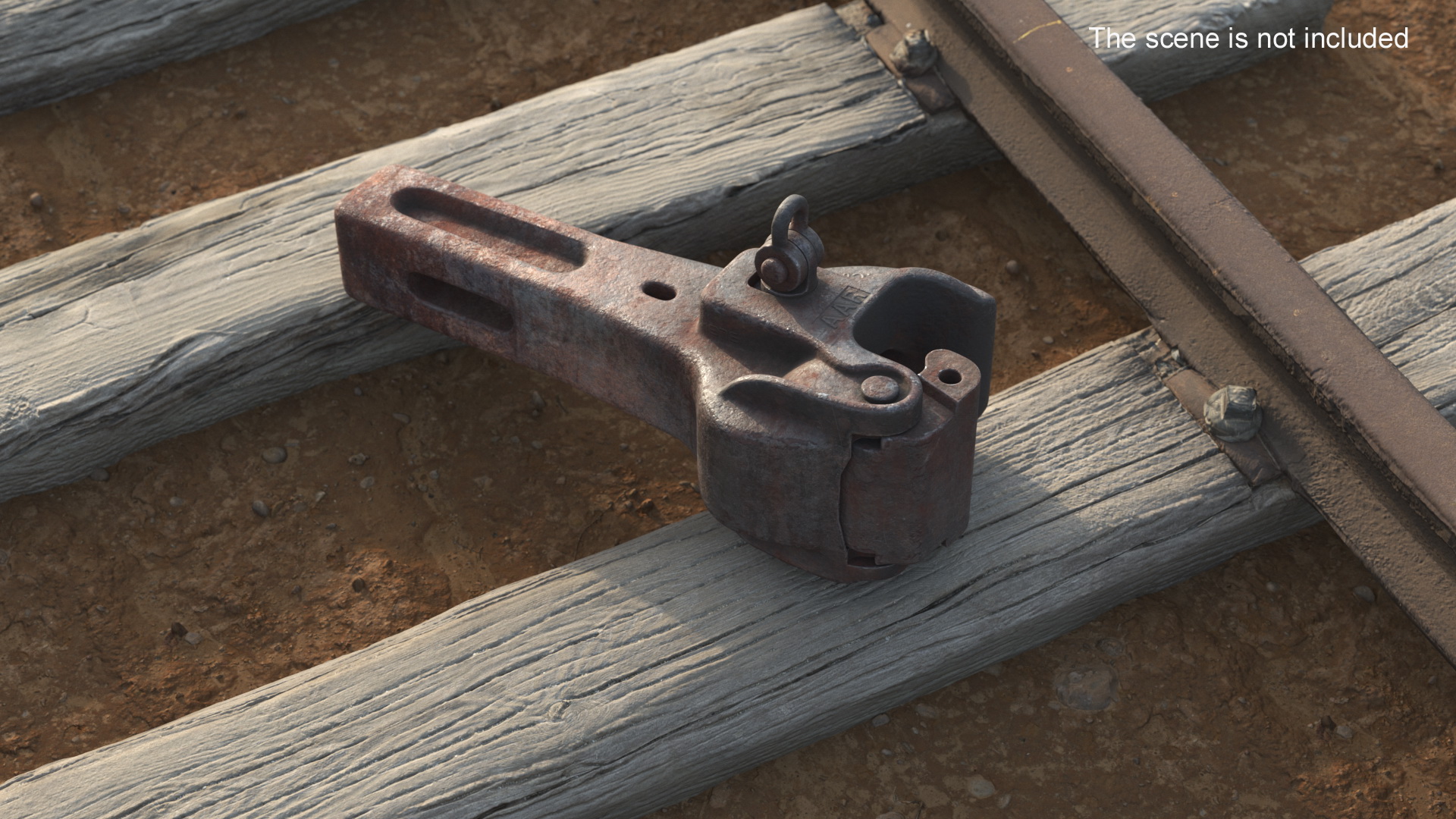 3D Railroad Coupler AAR Type E Rusty model