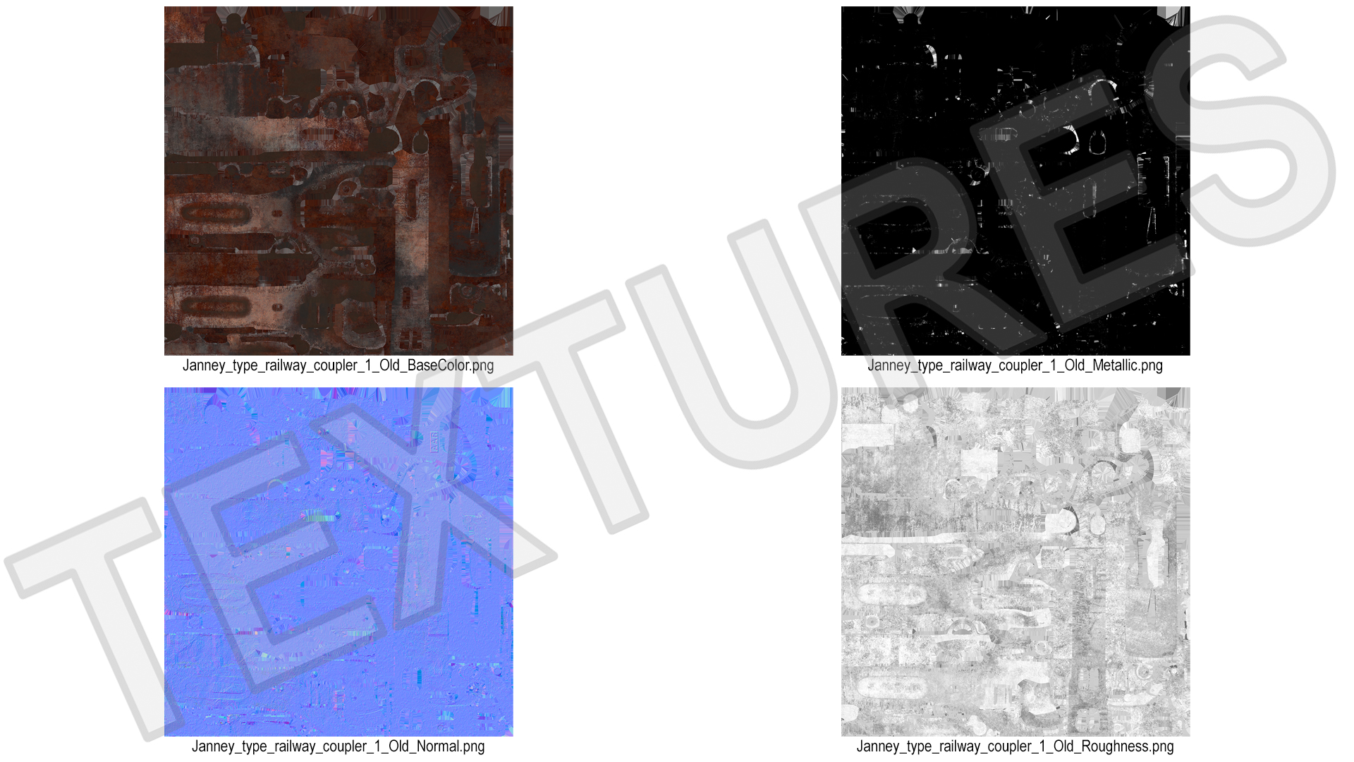 3D Railroad Coupler AAR Type E Rusty model