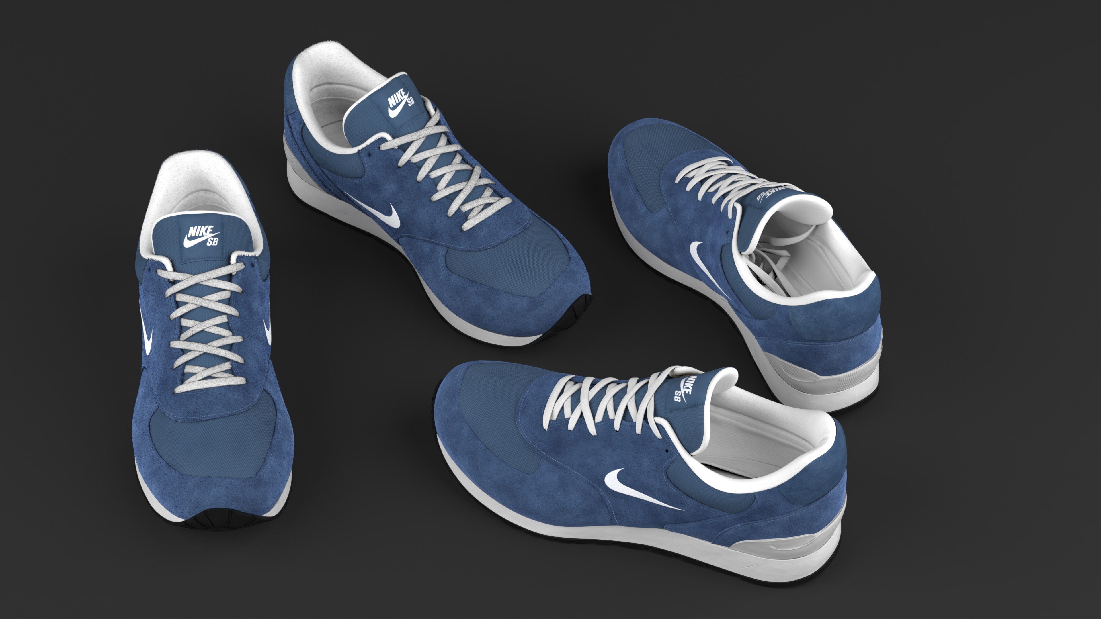 3D Nike Sport Sneakers Fur model