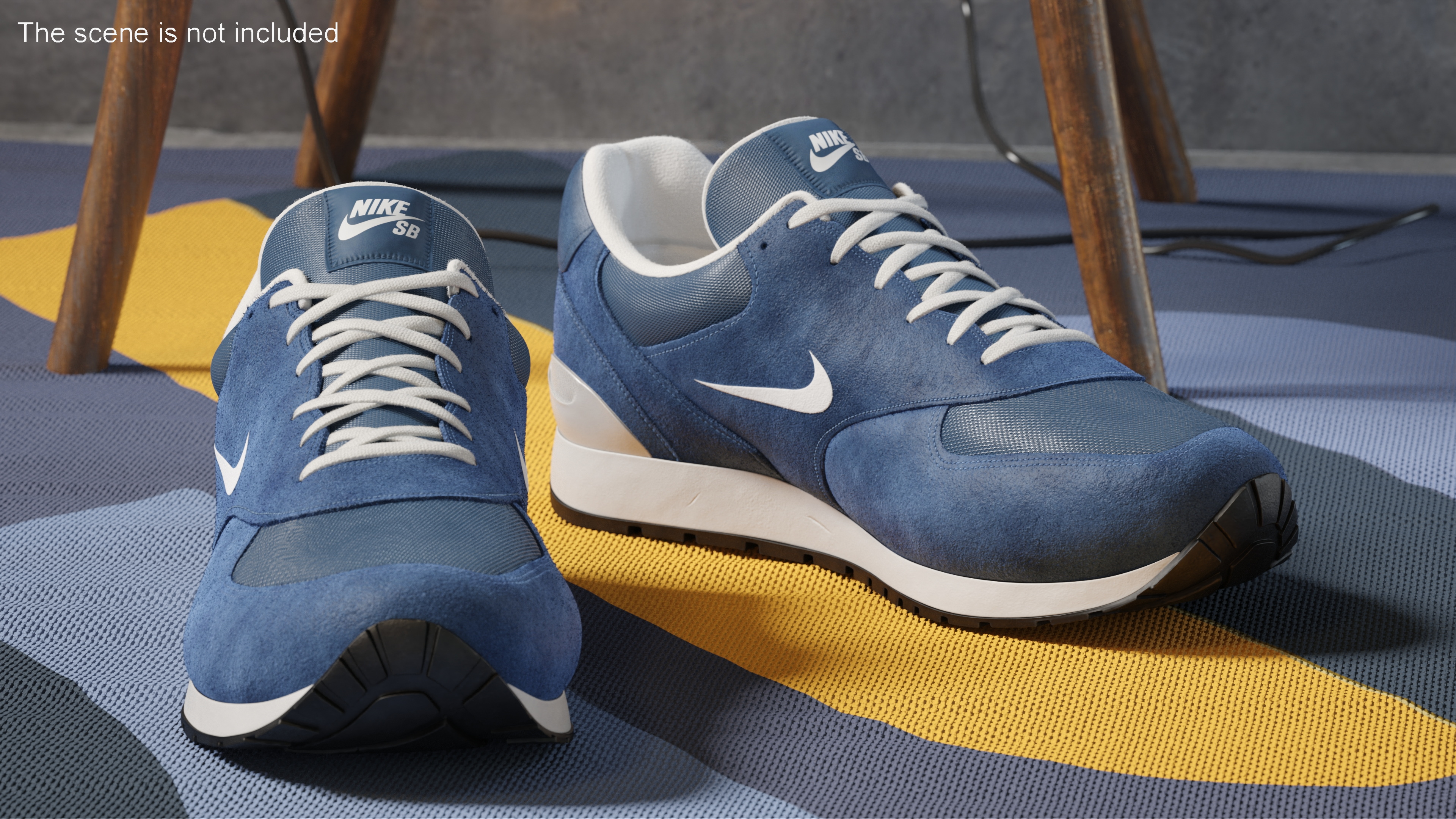 3D Nike Sport Sneakers Fur model