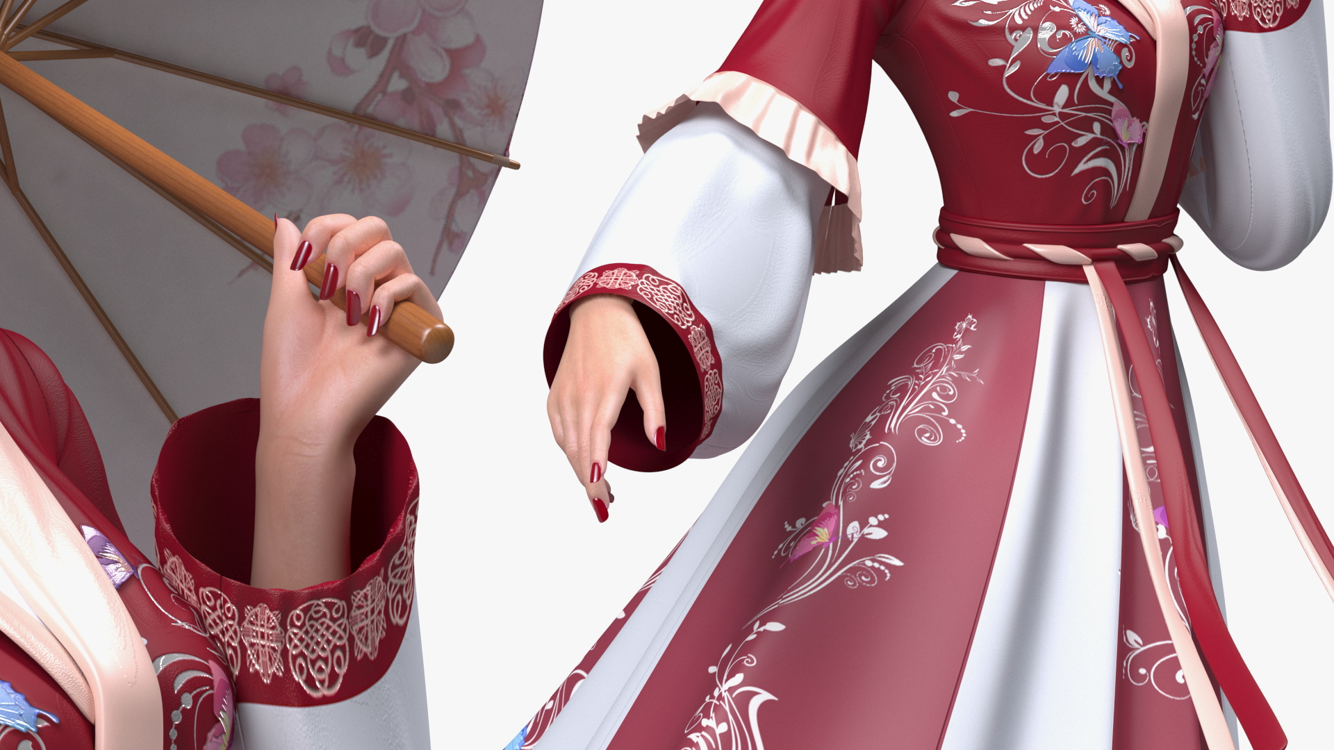 3D model Traditional Style Chinese Young Woman Dancing