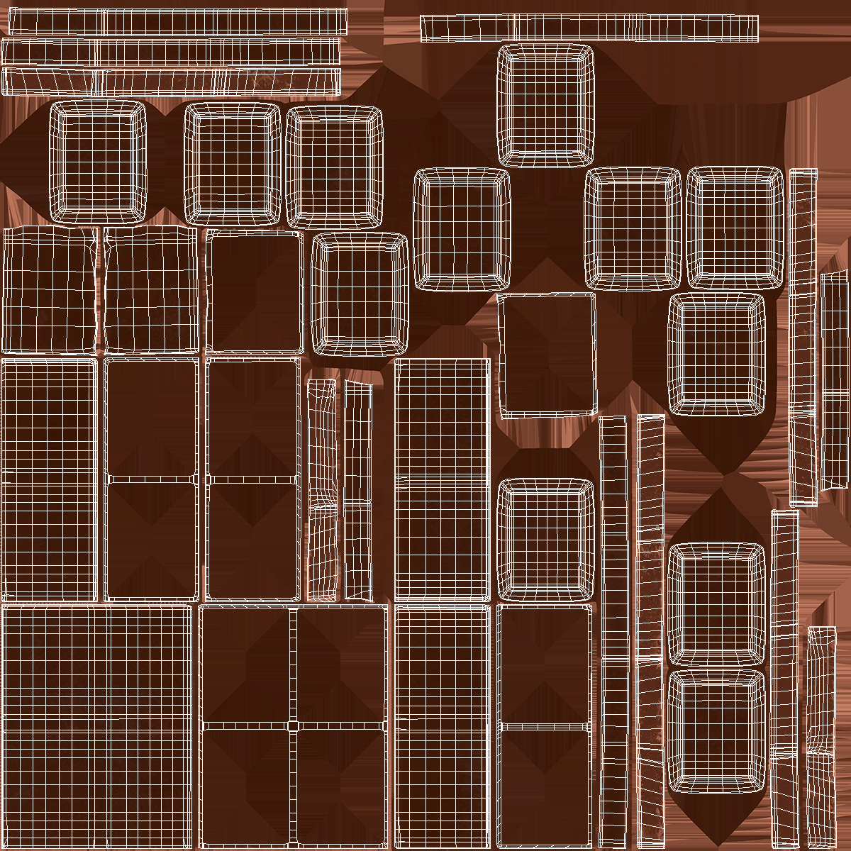 3D Milk Chocolate Pieces