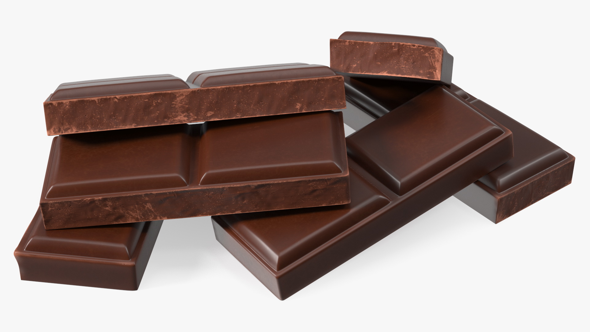 3D Milk Chocolate Pieces