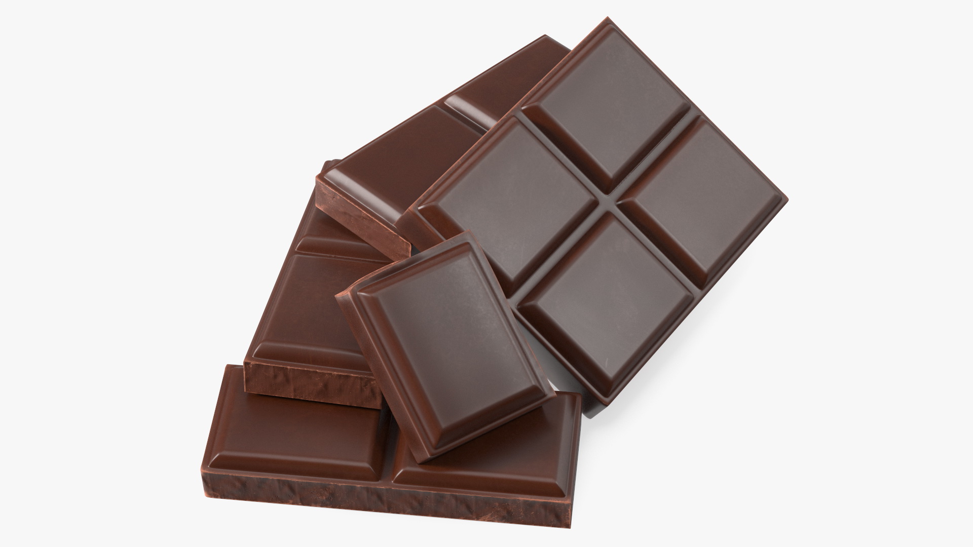 3D Milk Chocolate Pieces