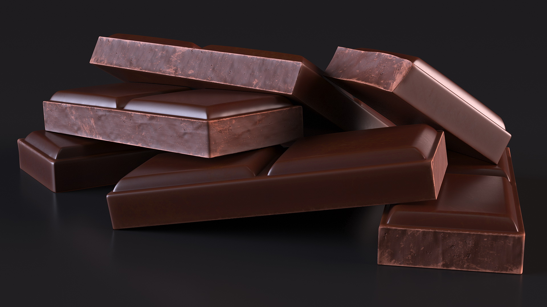 3D Milk Chocolate Pieces