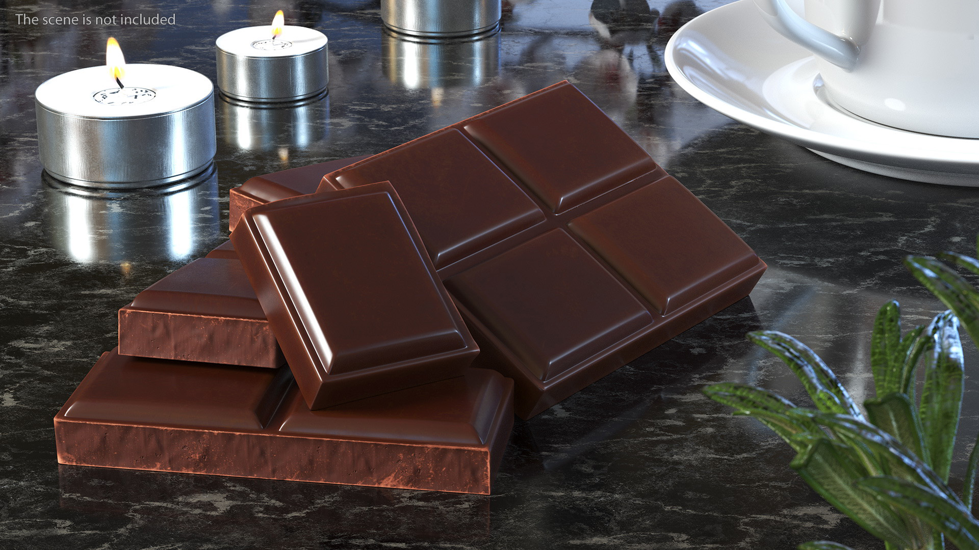 3D Milk Chocolate Pieces