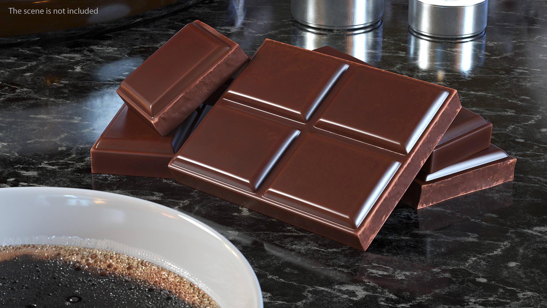3D Milk Chocolate Pieces
