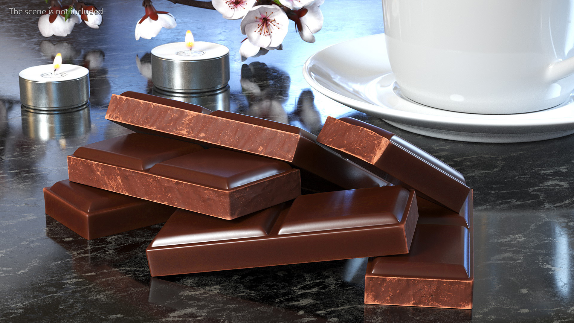 3D Milk Chocolate Pieces