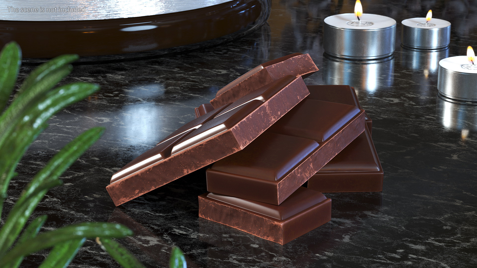 3D Milk Chocolate Pieces