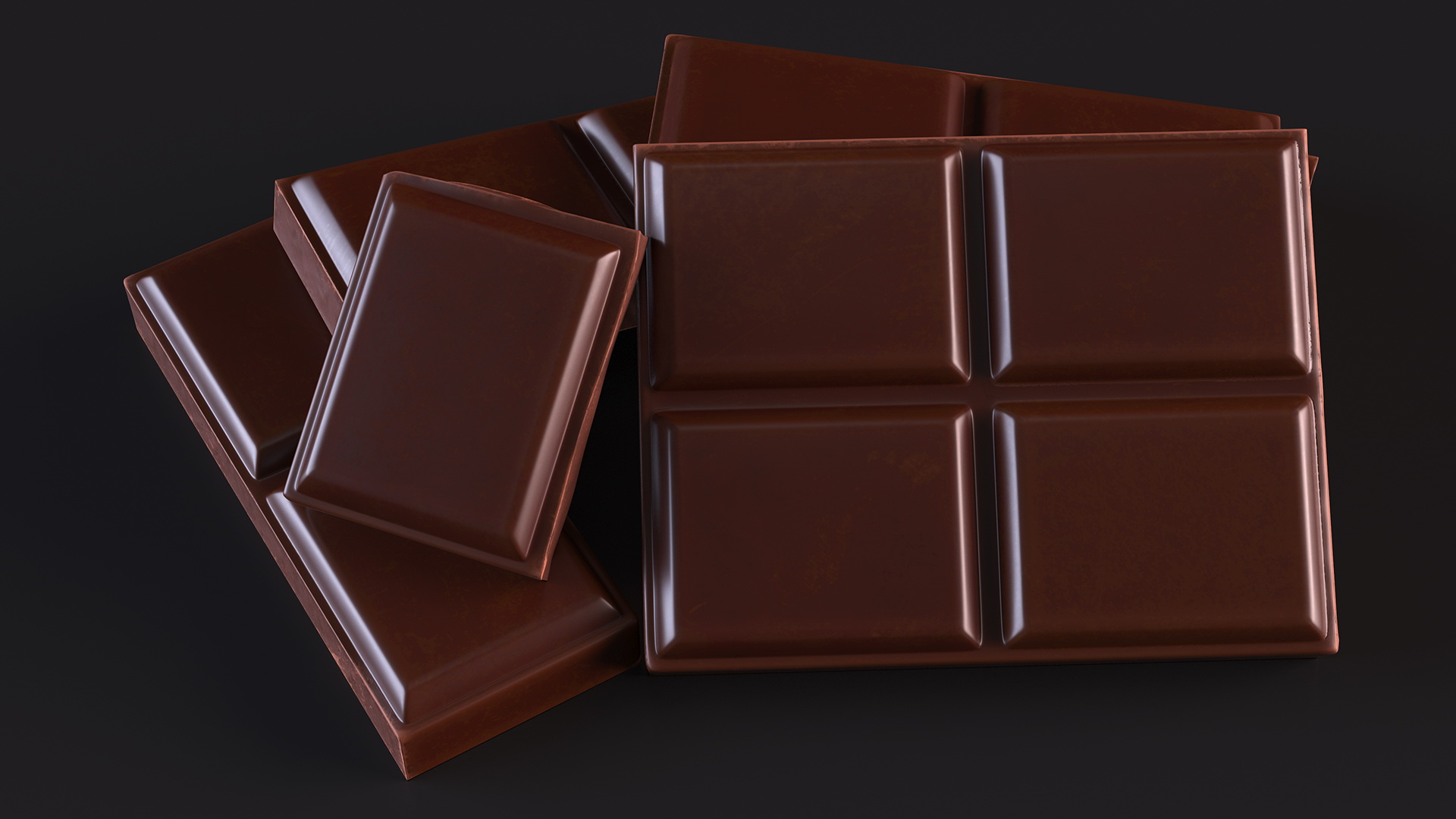 3D Milk Chocolate Pieces