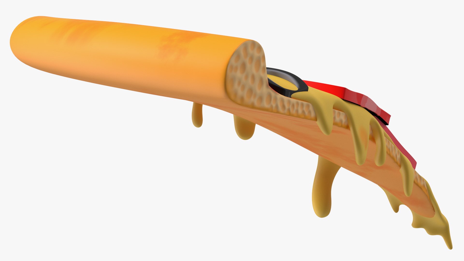 Cartoon Slice of Pepperoni Pizza 3D