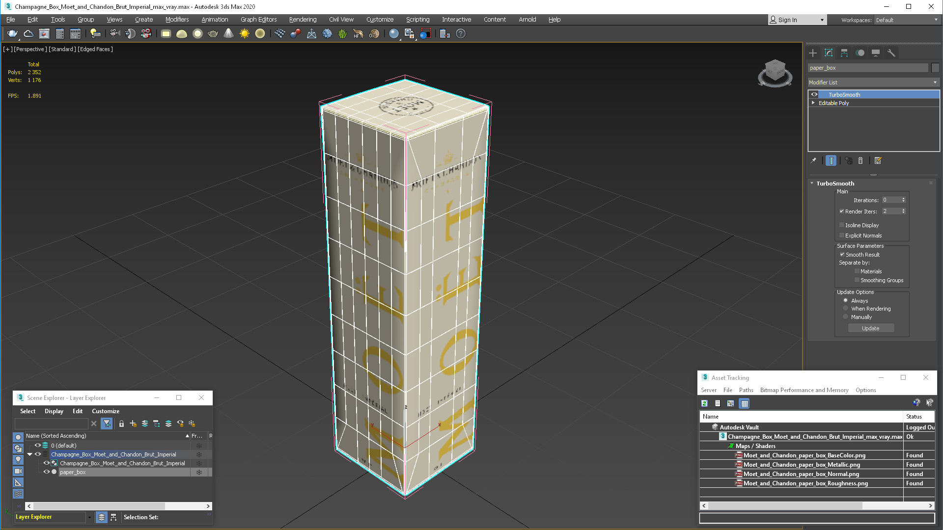 Champagne Box Moet and Chandon Brut Imperial 3D model