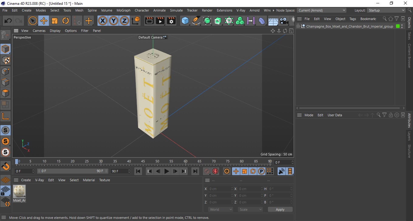 Champagne Box Moet and Chandon Brut Imperial 3D model