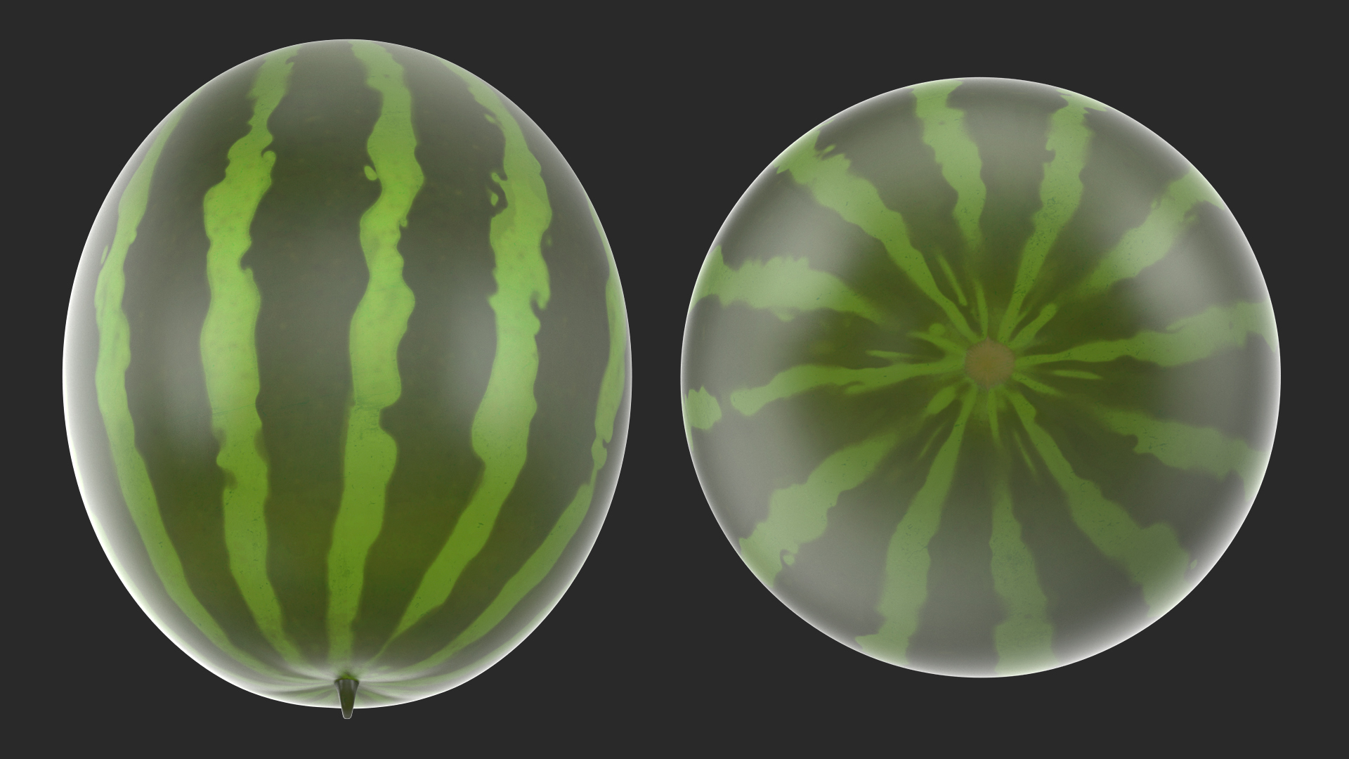3D Cartoon Watermelon model