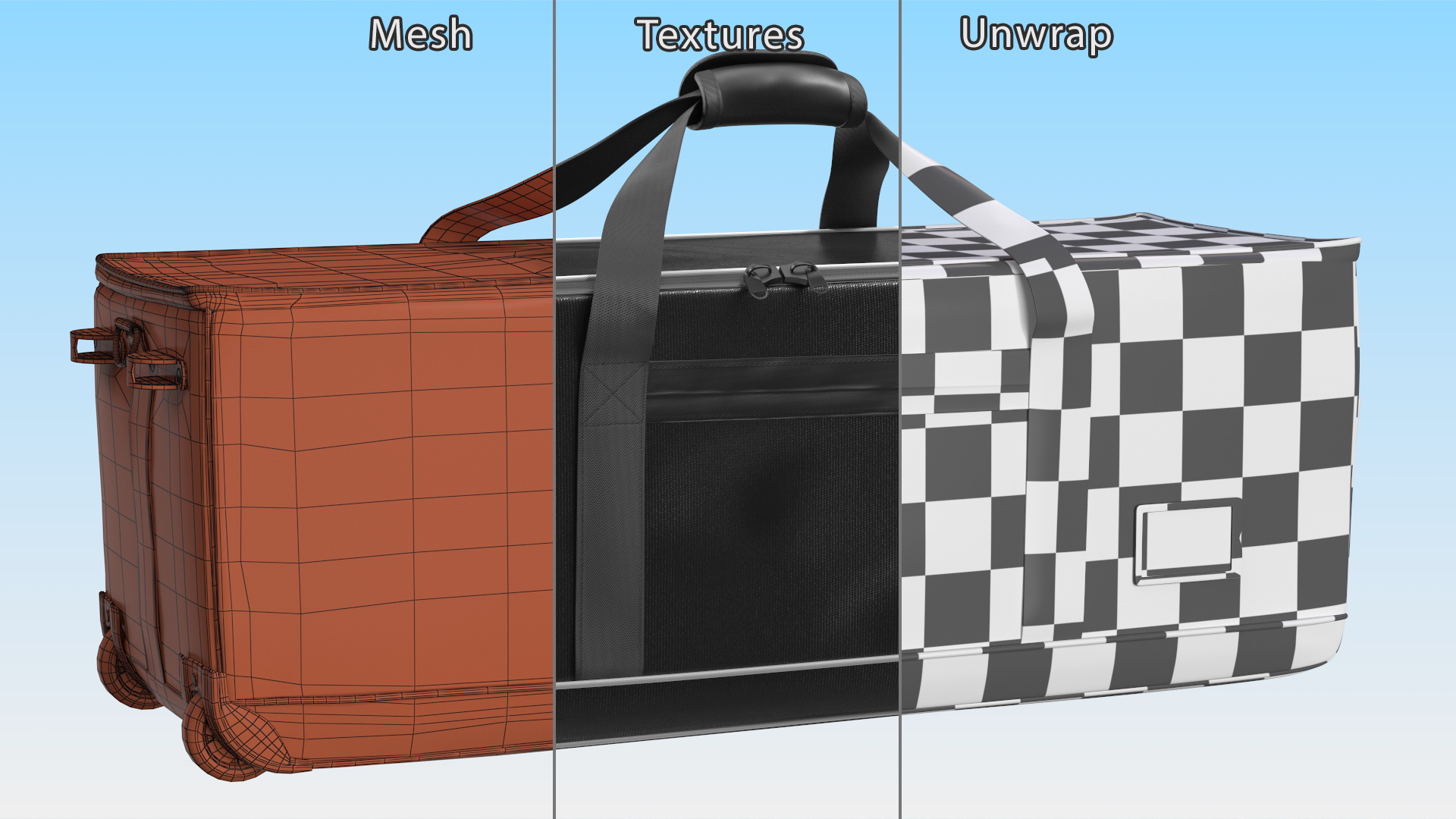 3D model Travel Rolling Duffel Bag