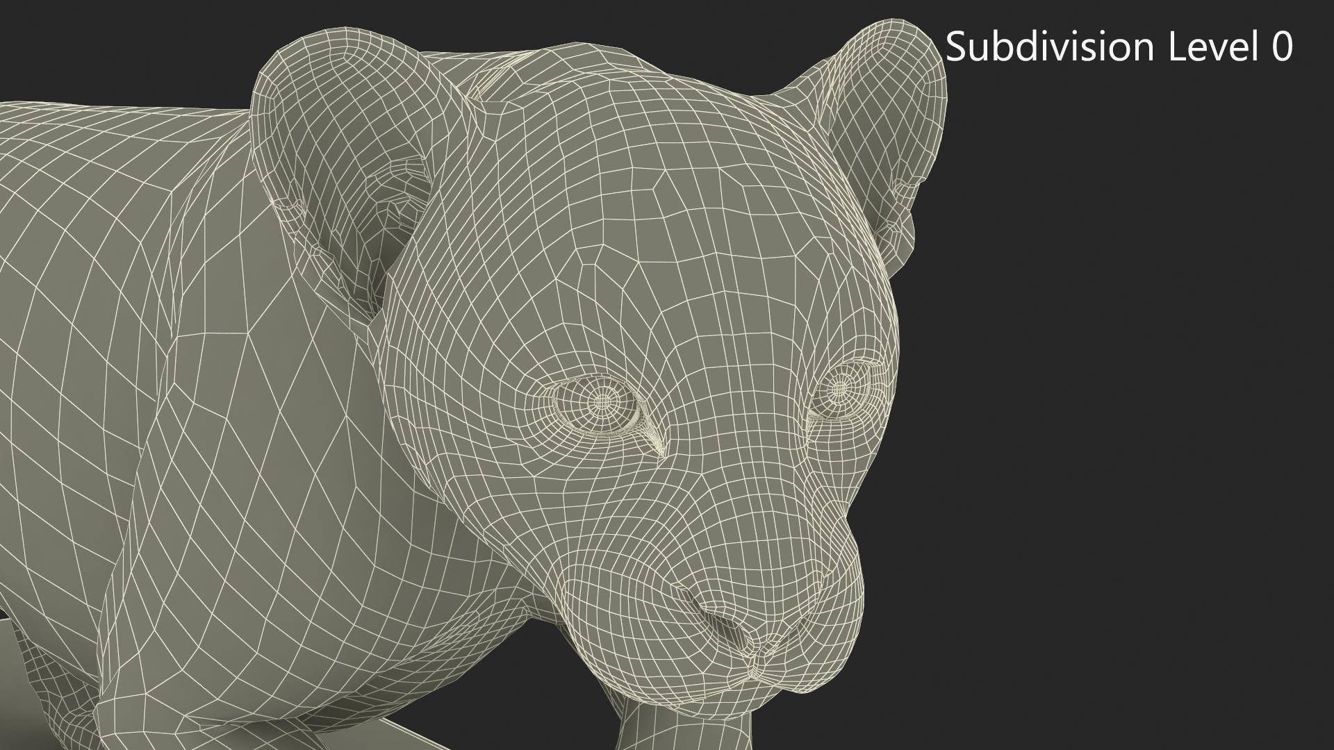 3D Metallic Panther Statue model