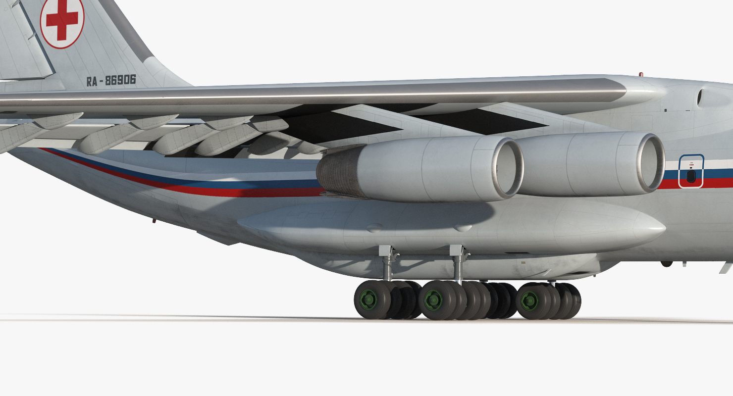 3D model Ilyushin Il 76TD S Civilian Mobile Hospital Rigged