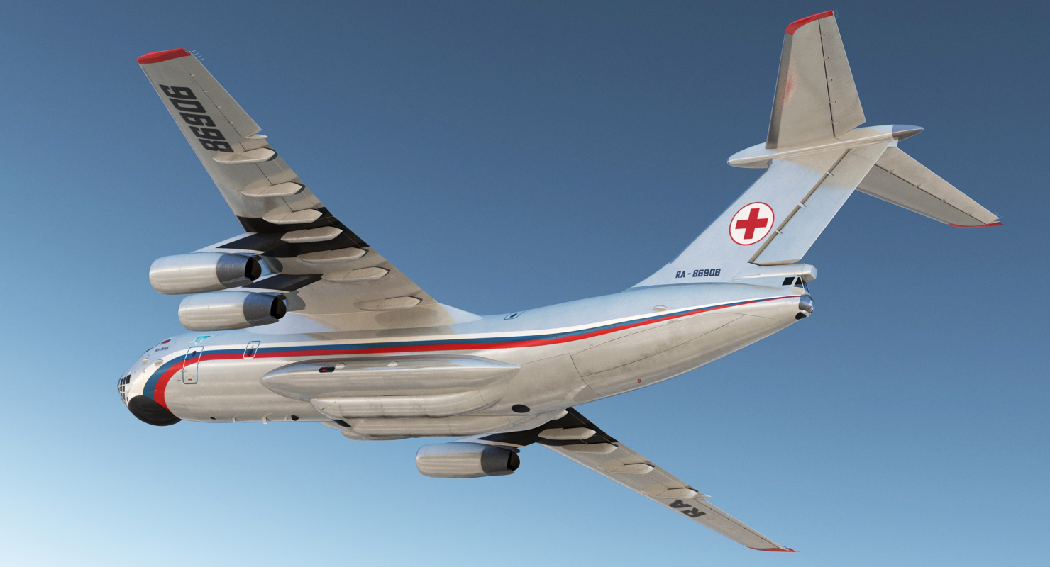 3D model Ilyushin Il 76TD S Civilian Mobile Hospital Rigged